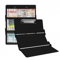 WhiteCoat Clipboard® Trifold - Black Food Industry Edition